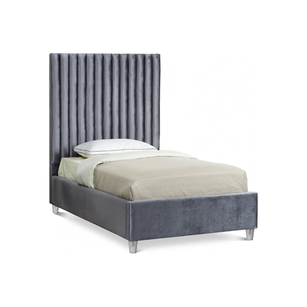 Candace Velvet Twin Bed