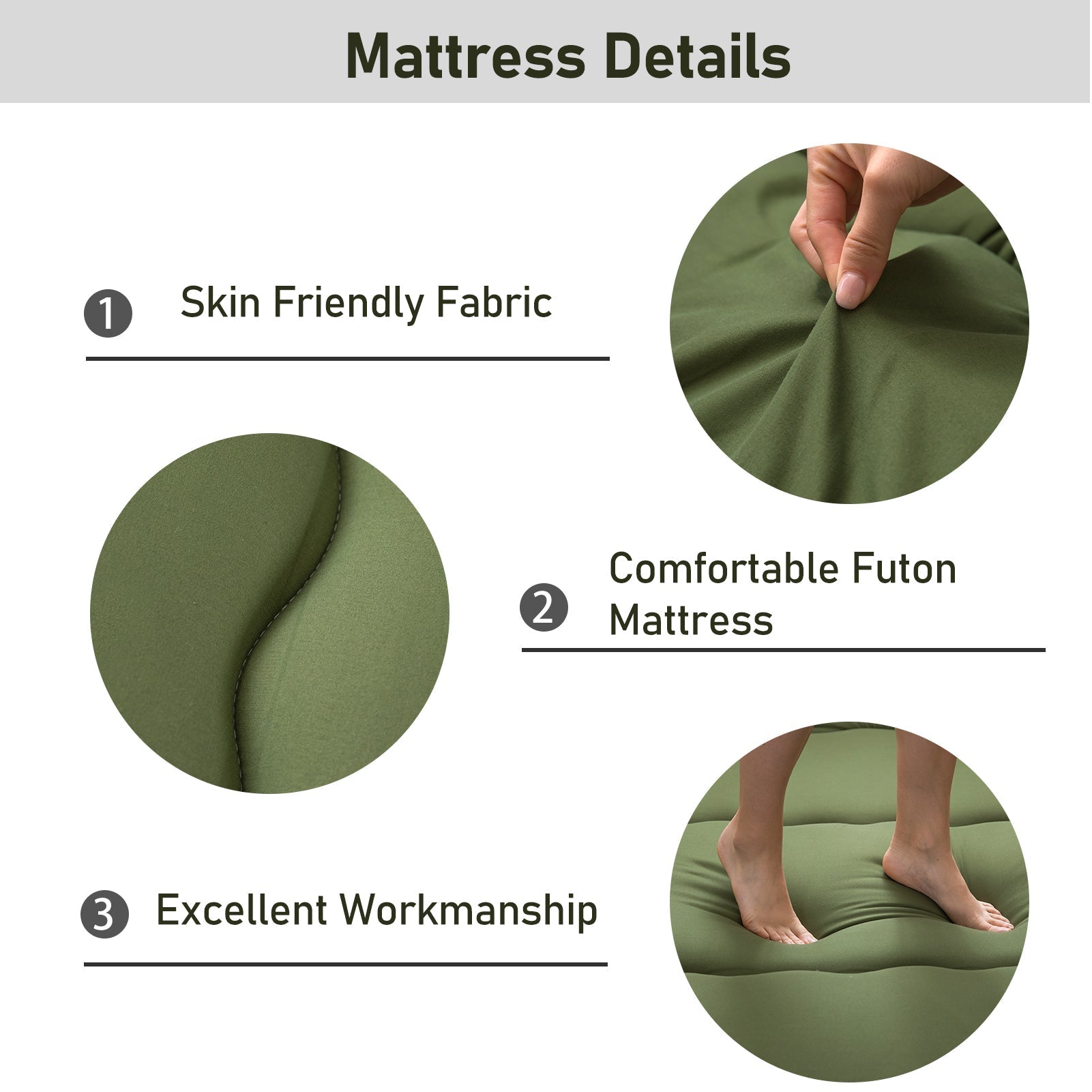 MAXYOYO Cot Futon Mattress Floor Mattresses Carpets Tatami Mats