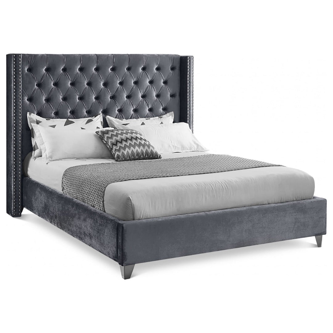 Aiden Velvet Queen Bed