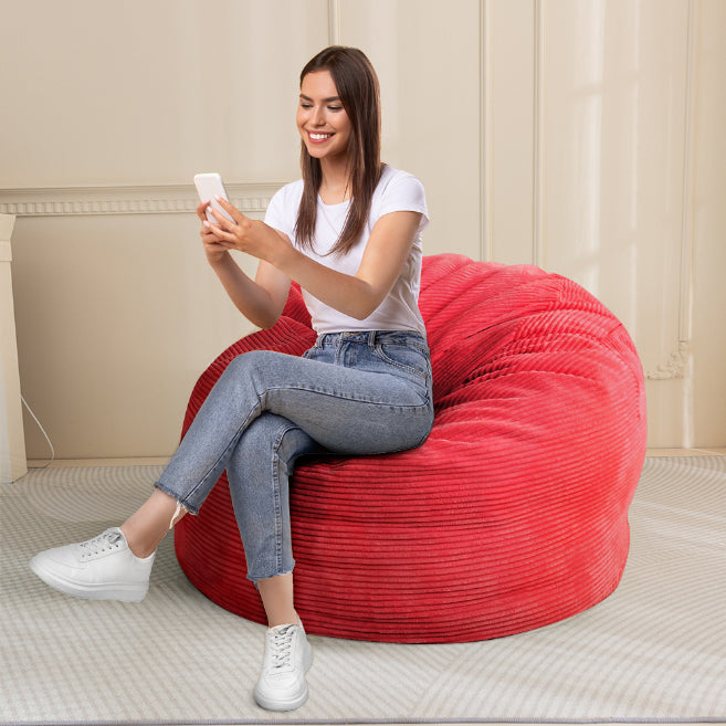 MAXYOYO Giant Bean Bag Chair Bed for Adults, Convertible Beanbag Folds from Lazy Chair to Floor Mattress Bed