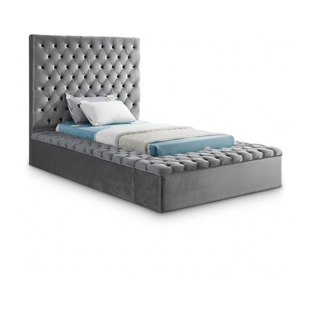 Bliss Velvet Twin Bed