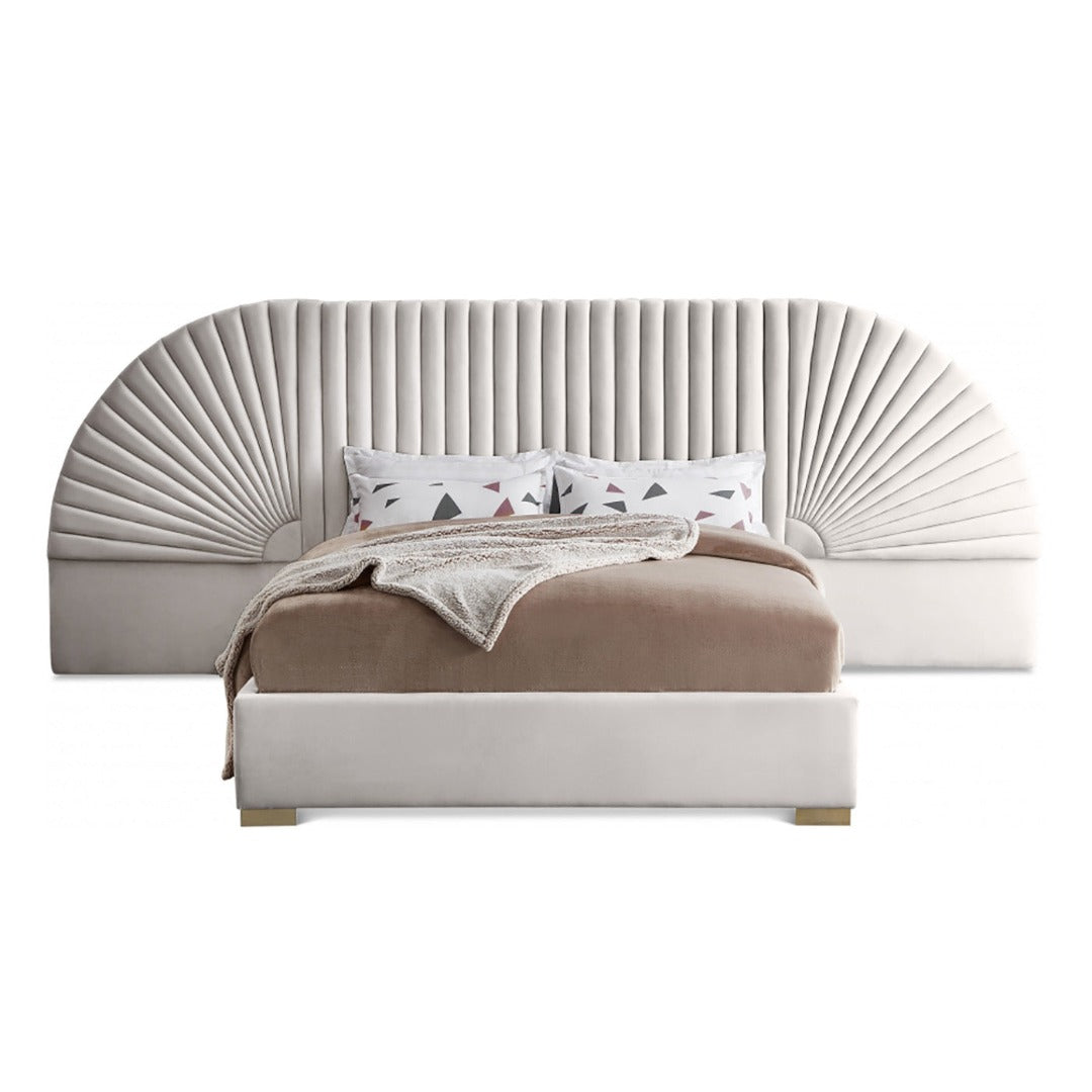 Cleo Velvet Queen Bed