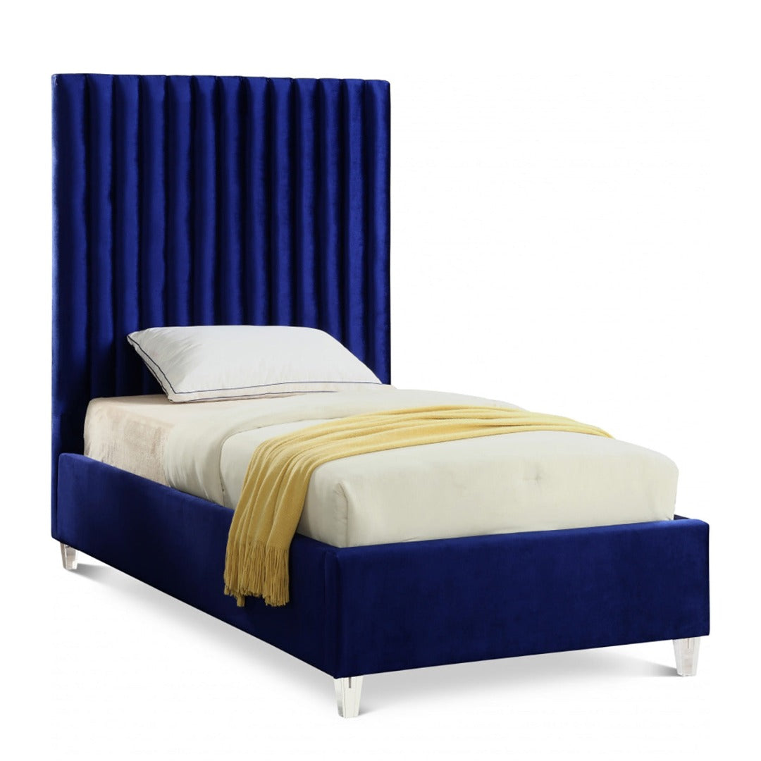 Candace Velvet Twin Bed