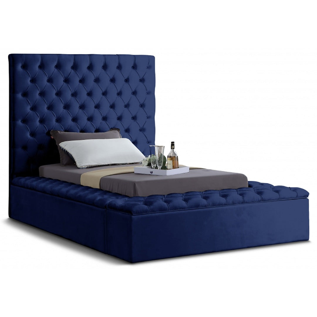 Bliss Velvet Twin Bed