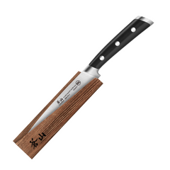 TS Series 5-Inch Utility Knife and Wood Sheath, Forged Swedish 14C28N Steel, 1020700