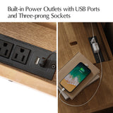 Colombo 3-Drawer Nightstand with Built-In Outlets(Optional Types)