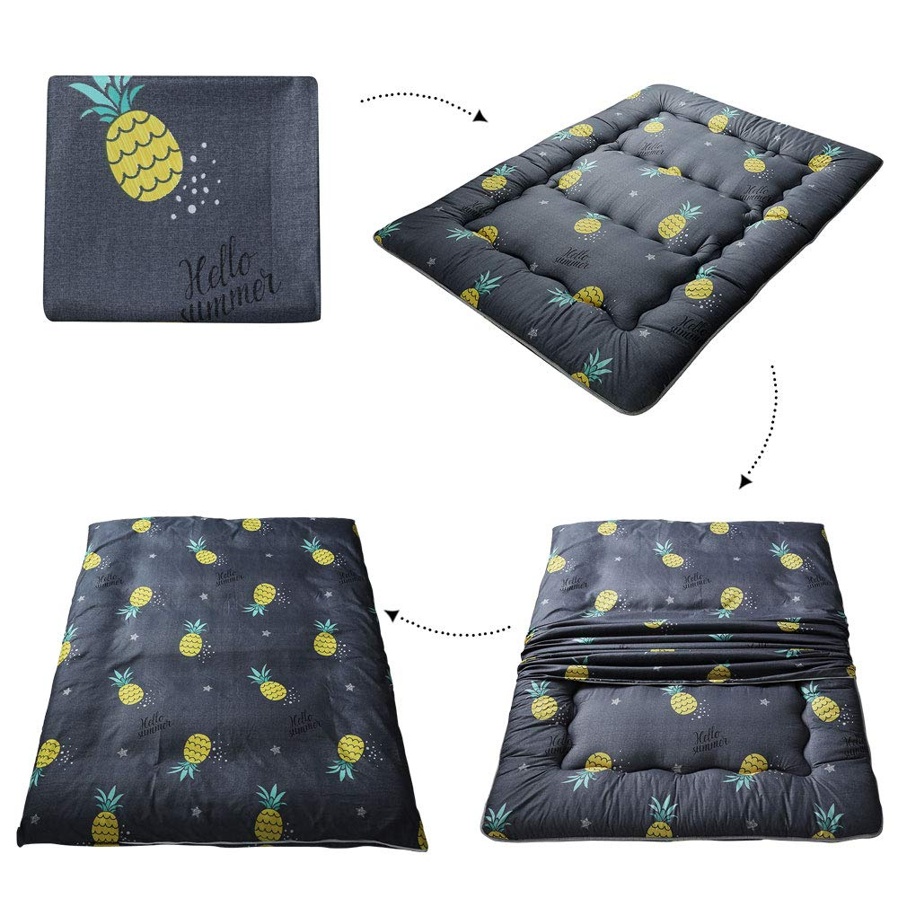 MAXYOYO Floor Mattress, Ultra -Thick Grey Pineapple Futon Mattress