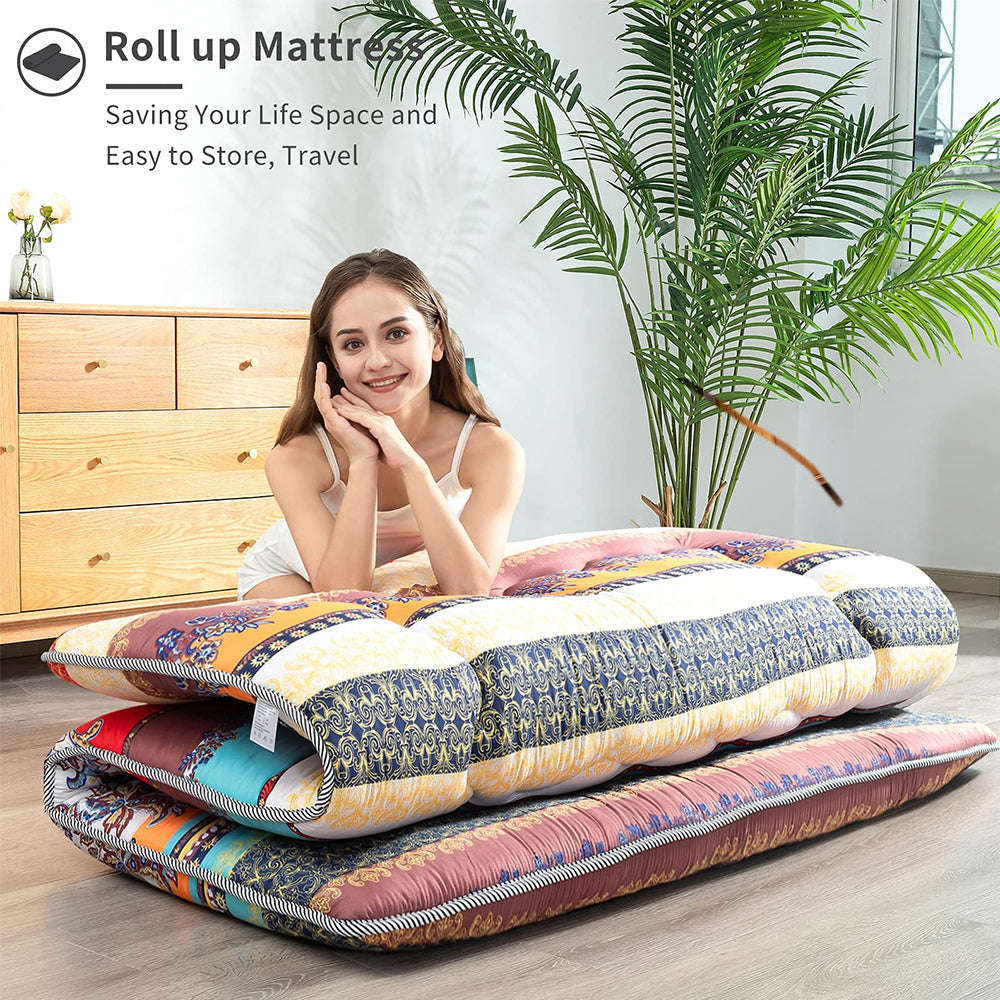 MAXYOYO Floor Mattress, Japanese Bohemia Style Futon Mattress