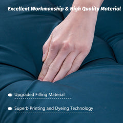 MAXYOYO Portable Futon Mattress,Japanese Floor Mattress, Bluestone