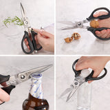 9-Inch Heavy Duty Utility Kitchen Shears with Blade Holder, Black or White