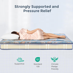 MAXYOYO Padded Japanese Floor Mattress,  Floral Printed Futon Mattress Folding Sleeping Pad