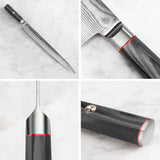 YARI Series 12-inch Sashimi Knife with Sheath, X-7 Damascus Steel, 501301