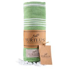 YURTLU’S Minimalist Series Premium Turkish Towel – Green