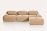 MIA 117'' 3-Seater Sofa with 1 Ottoman