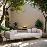 Laguna - 3 Piece 106.5" Outdoor Patio Modular Sofa With Backless Seat