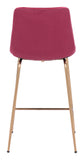 Tony Counter Stool Red & Gold