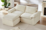 DERVAL 80" Loveseat with 1 Ottoman
