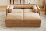 HARMONY 75" Loveseat with 2 Ottomans