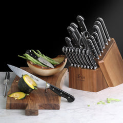 V2 Series 23-Piece Knife Block Set, Forged German Steel, Acacia Block, 1024128