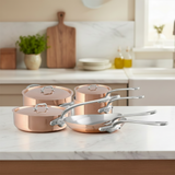 Mauviel M'3 S Copper 10-Piece Cookware Set With Cast Stainless Steel Handle
