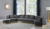 Marquis Velvet Chair - Cozy Contemporary Design with Plush Pillows and Stylish Gold Base for Living Rooms