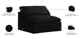 Serene Modular Deluxe Comfort Armless Chair with Cloud-Like Cushions for Stylish Relaxation