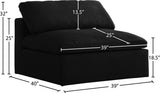 Serene Modular Deluxe Comfort Armless Chair with Cloud-Like Cushions for Stylish Relaxation