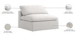 Serene Modular Deluxe Comfort Armless Chair with Cloud-Like Cushions for Stylish Relaxation