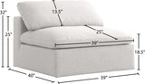 Serene Modular Deluxe Comfort Armless Chair with Cloud-Like Cushions for Stylish Relaxation