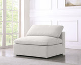 Serene Modular Deluxe Comfort Armless Chair with Cloud-Like Cushions for Stylish Relaxation