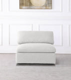 Serene Modular Deluxe Comfort Armless Chair with Cloud-Like Cushions for Stylish Relaxation