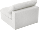 Serene Modular Deluxe Comfort Armless Chair with Cloud-Like Cushions for Stylish Relaxation