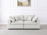 Serene Modular Sofa - Luxurious Cloud-Like Comfort with Soft Textured Fabric and Custom Configurations