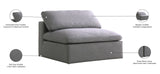 Serene Modular Deluxe Comfort Armless Chair with Cloud-Like Cushions for Stylish Relaxation