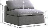 Serene Modular Deluxe Comfort Armless Chair with Cloud-Like Cushions for Stylish Relaxation