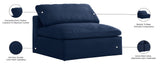Serene Modular Deluxe Comfort Armless Chair with Cloud-Like Cushions for Stylish Relaxation