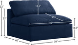 Serene Modular Deluxe Comfort Armless Chair with Cloud-Like Cushions for Stylish Relaxation