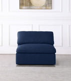 Serene Modular Deluxe Comfort Armless Chair with Cloud-Like Cushions for Stylish Relaxation