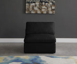Plush Modular Armless Chair with Cloud-Like Comfort and Overstuffed Cushions for Ultimate Relaxation