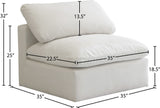 Plush Modular Armless Chair with Cloud-Like Comfort and Overstuffed Cushions for Ultimate Relaxation