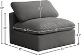 Plush Modular Armless Chair with Cloud-Like Comfort and Overstuffed Cushions for Ultimate Relaxation