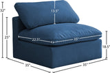 Plush Modular Armless Chair with Cloud-Like Comfort and Overstuffed Cushions for Ultimate Relaxation