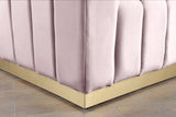 Marlon Velvet Chair - Luxurious Comfort with Channel Tufting and Elegant Brushed Gold Base Design