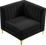 Alina Modular Corner Chair - Stylish Contemporary Design with Deep Channel Tufting for Comfort