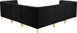Alina Velvet Modular Sectional Sofa: Contemporary Design with Deep Channel Tufting for Comfort