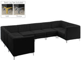 Alina Velvet Modular Sectional Sofa: Contemporary Design with Deep Channel Tufting for Comfort