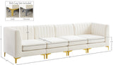 Alina Velvet Modular Sofa - Contemporary Design with Deep Channel Tufting for Ultimate Comfort