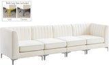 Alina Velvet Modular Sofa - Contemporary Design with Deep Channel Tufting for Ultimate Comfort