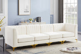 Alina Velvet Modular Sofa - Contemporary Design with Deep Channel Tufting for Ultimate Comfort