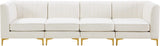 Alina Velvet Modular Sofa - Contemporary Design with Deep Channel Tufting for Ultimate Comfort